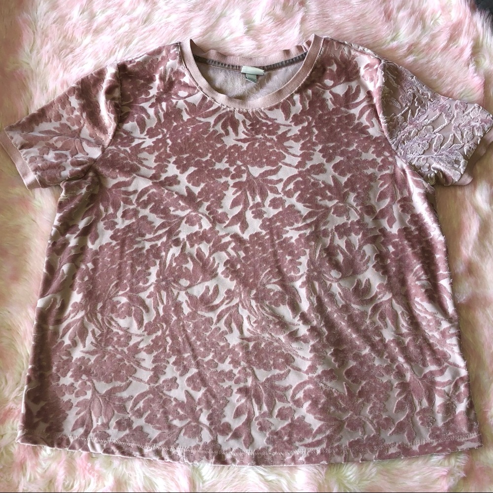 A New Day Crushed Velvet Rose Gold XL Top